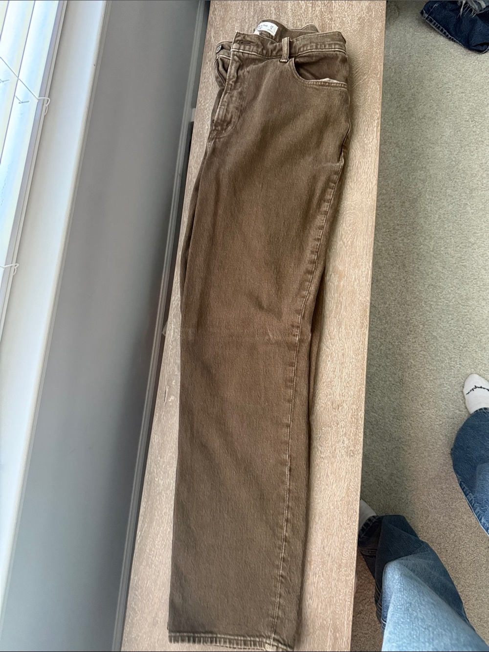 Abercrombie & Fitch Brown '90s Straight Ultra High Rise Jeans